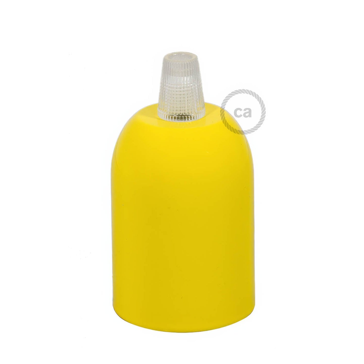 Kit portalampada E27 semisferico in metallo  - Giallo