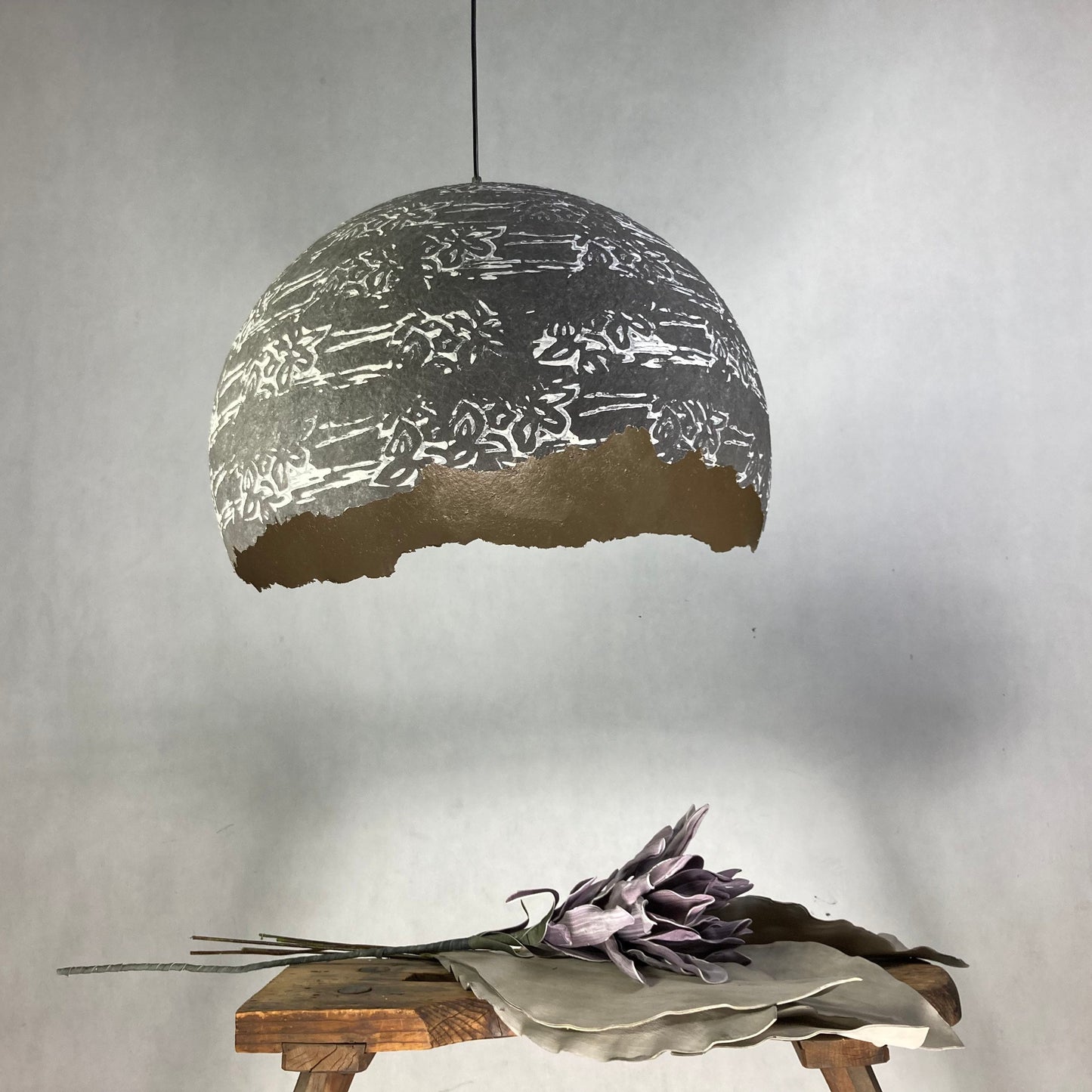 SKRUPKA artlight "gray with flowers"