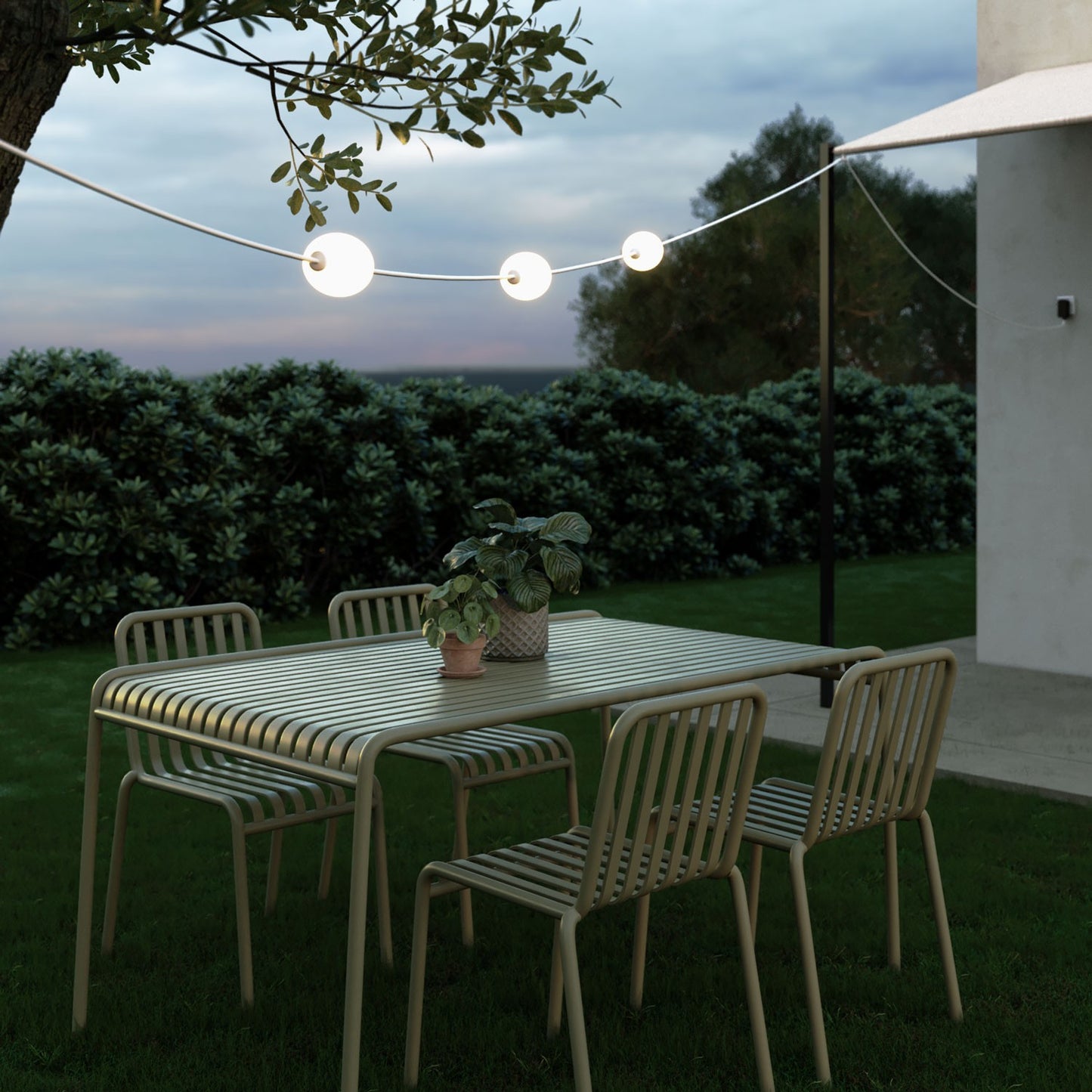 3-light Outdoor String Light IP67 - Marina3