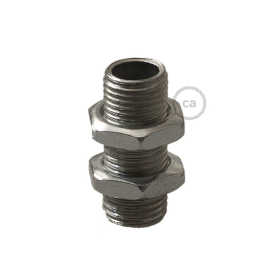 Tubo filettato M10x1 h.25mm con dadi