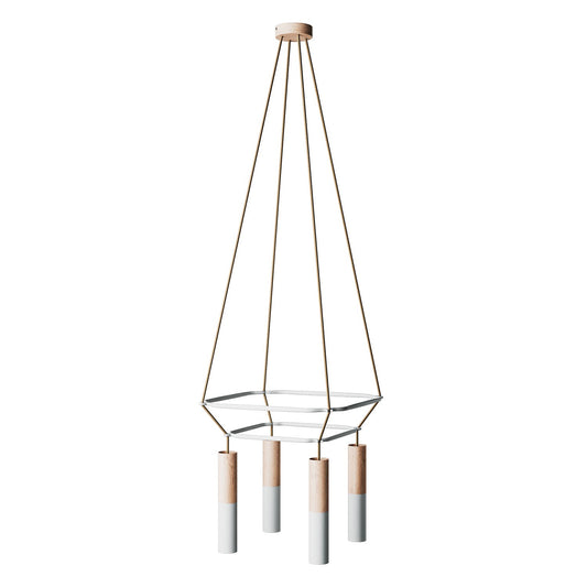 4-fall 2 Cage Tub-E14 Double Lamp