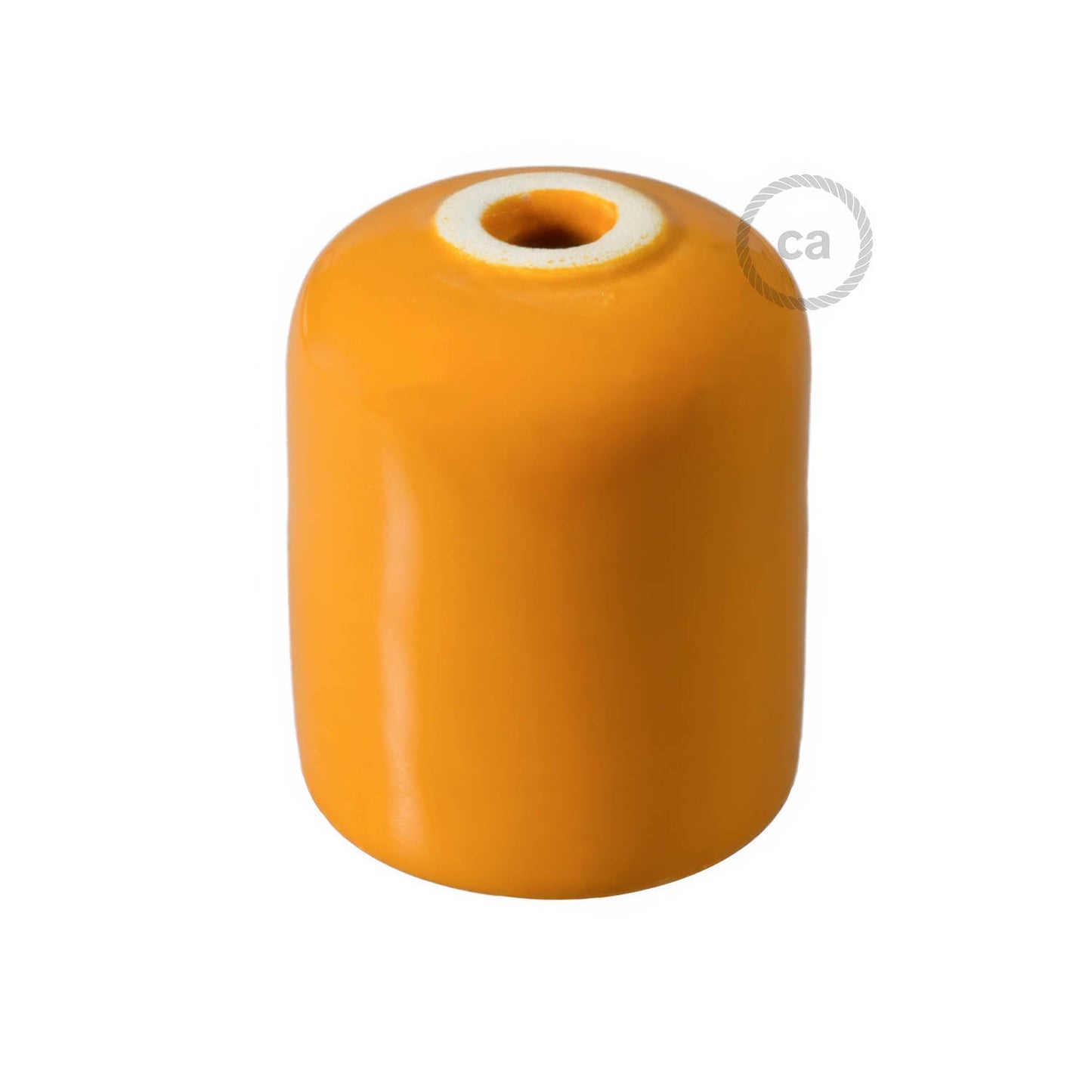 Kit portalampada E27 in ceramica - Mandarino