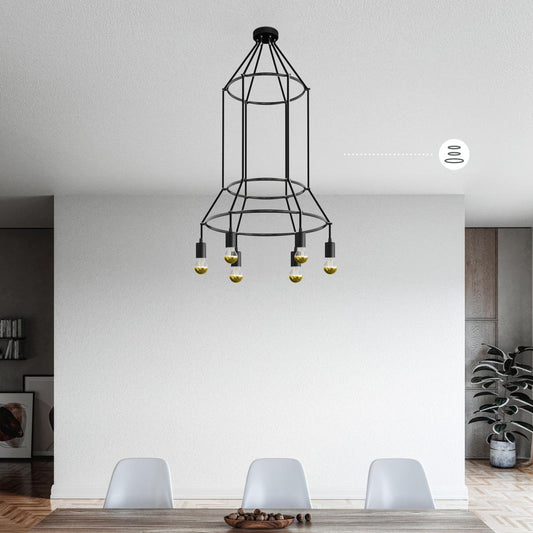 CHANDELIER 3 CAGE ROUND 6 10157