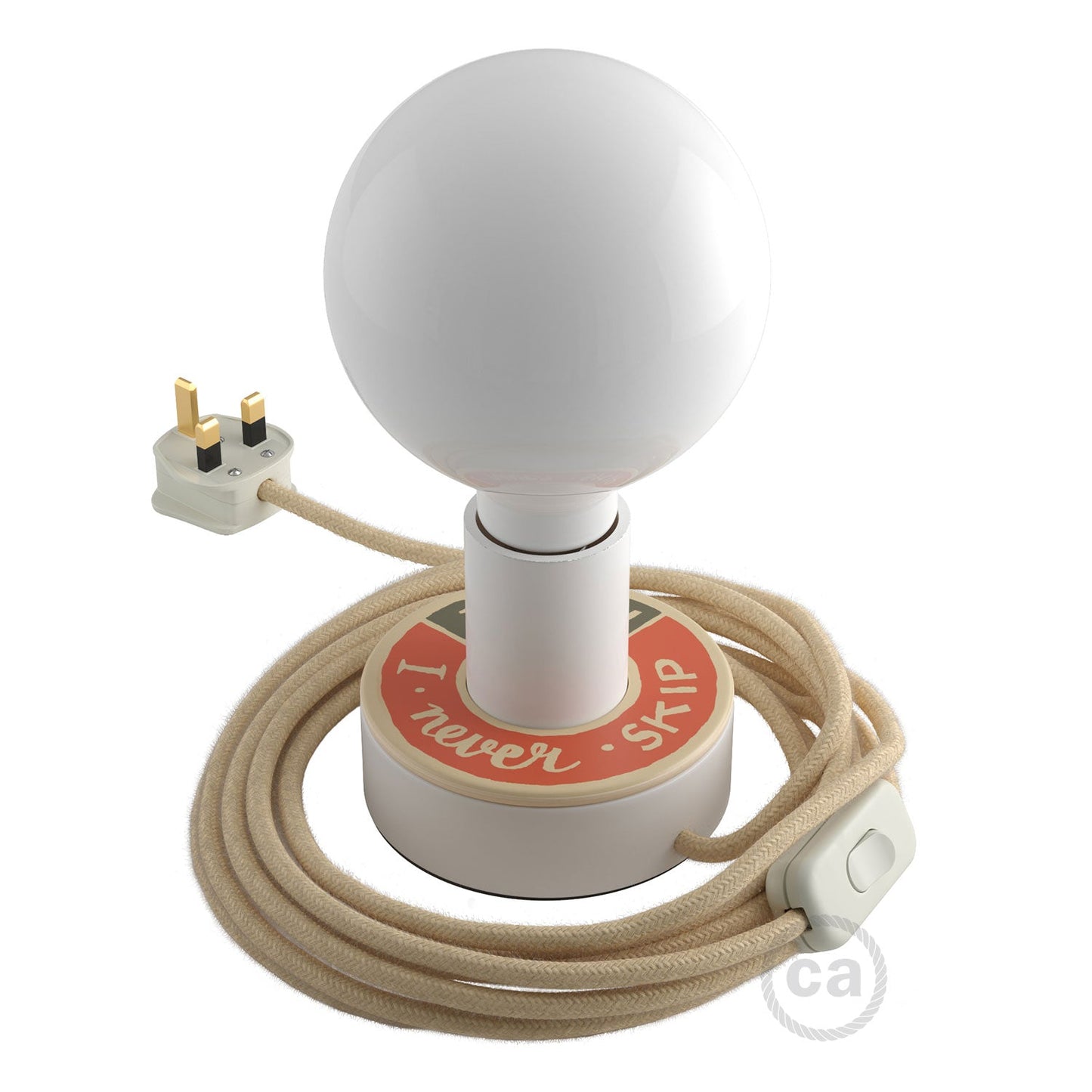 Posaluce MINI-UFO in legno double-face PALLE DA LETTURA e spina UK - PAGE + SCENT OF PAPER