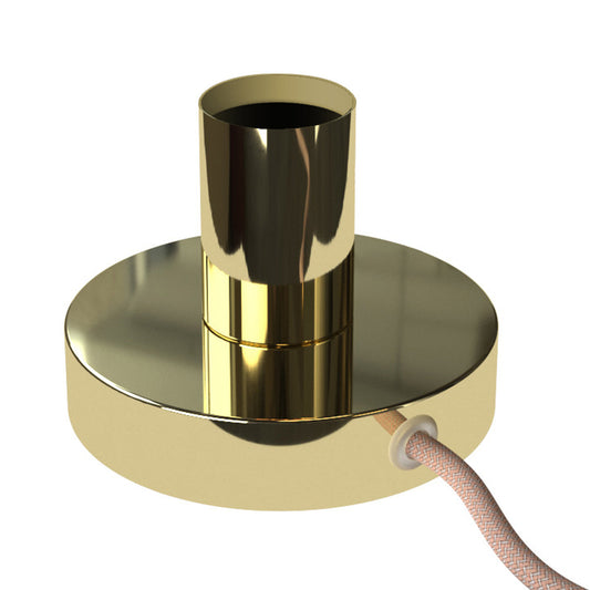 Posaluce - Lampada da tavolo in metallo e spina UK - Ottone