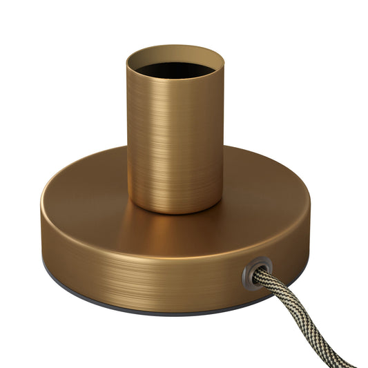 Posaluce - Lampada da tavolo in metallo e spina UK - Bronzo satinato