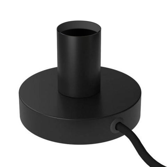 Posaluce - Lampada da tavolo in metallo e spina UK - Nero opaco