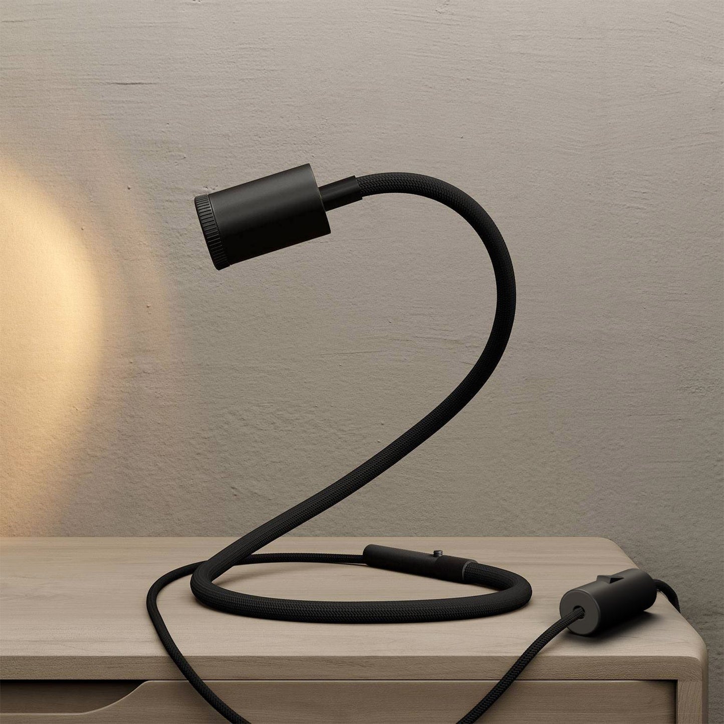 GU1d-one Lampada snodabile senza base con mini faretto LED - Nero