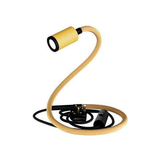 GU1d-one Pastel Lampada snodabile senza base con mini faretto LED e spina UK - Mostarda