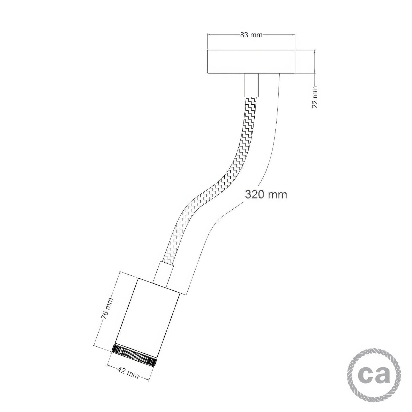 Lampada Mini faretto SPOTLIGHT GU1d0 Flex 30 da parete e soffitto - Rame satinato