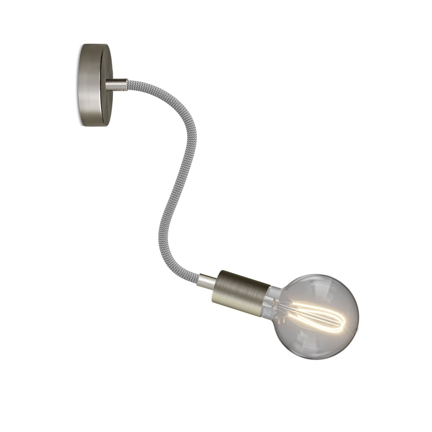 Lampada Flex 30 con lampadina Globo - Titanio satinato