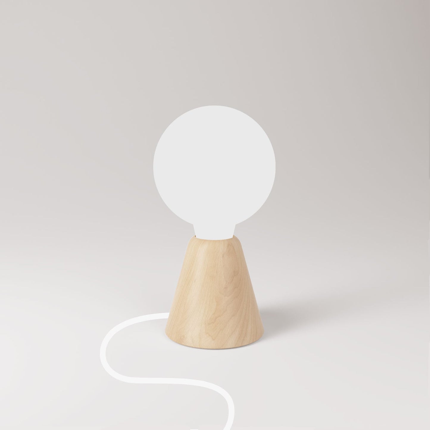 Supporto in legno per lampadina - Neutro