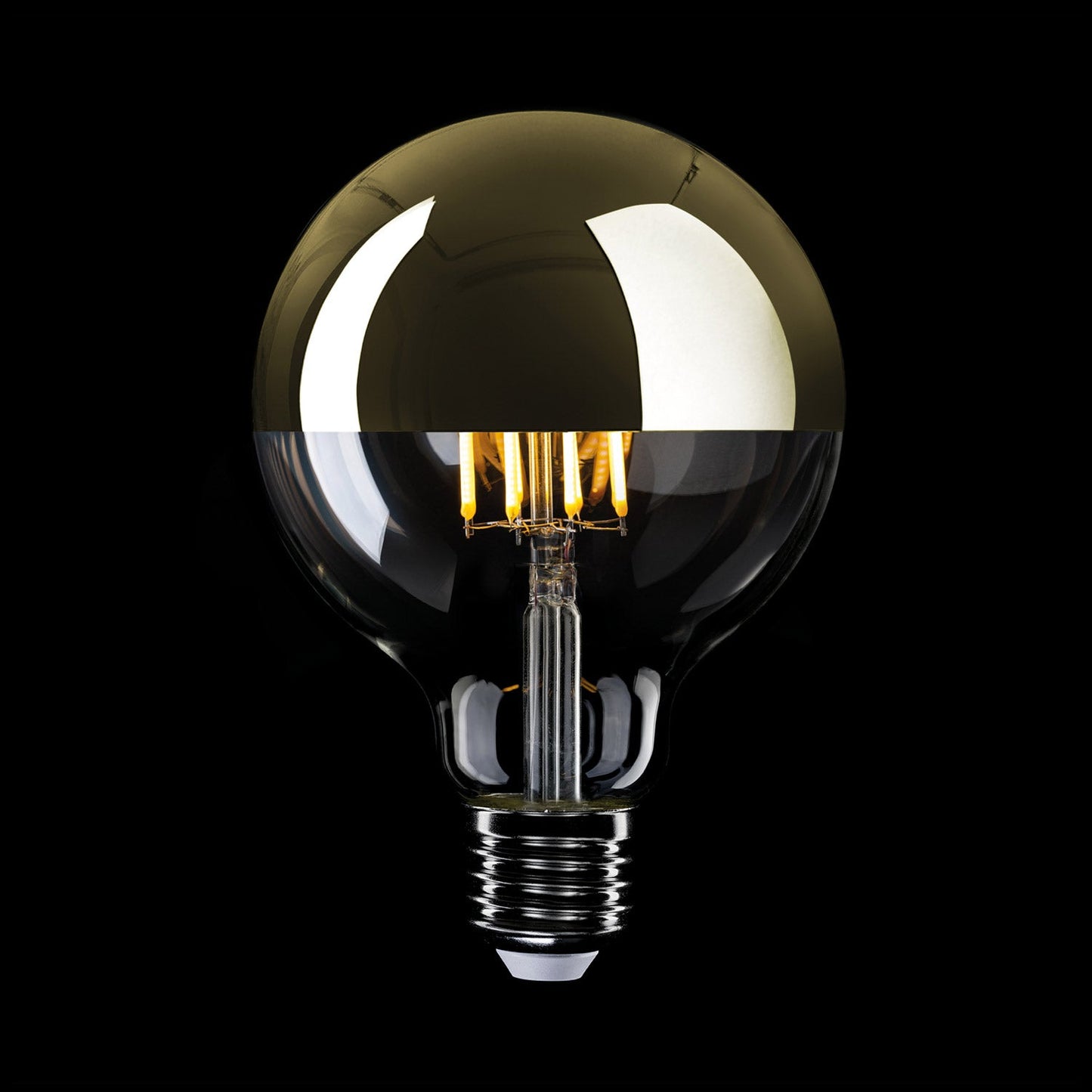 Lampadina LED Mezza Sfera Oro Globo G125 7W 650Lm E27 2700K Dimmerabile - A15