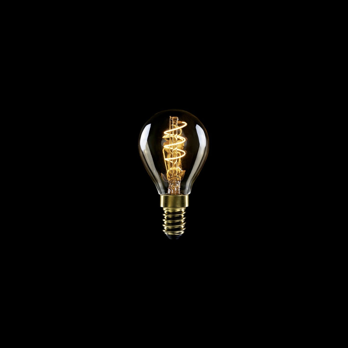 Lampadina LED Dorata Carbon Line filamento a spirale Mini Globo G45 2,2W 136Lm E14 1800K Dimmerabile - C02