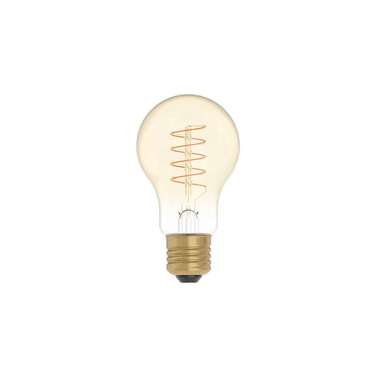 Lampadina LED Dorata Carbon Line filamento a spirale Goccia A60 4W 250Lm E27 1800K Dimmerabile - C03