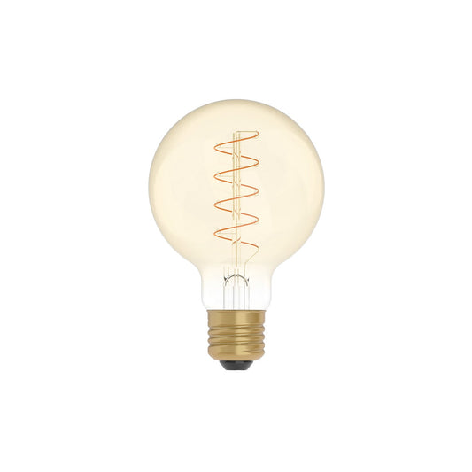 Lampadina LED Dorata Carbon Line filamento a spirale Globo G80 4W 250Lm E27 1800K Dimmerabile - C05