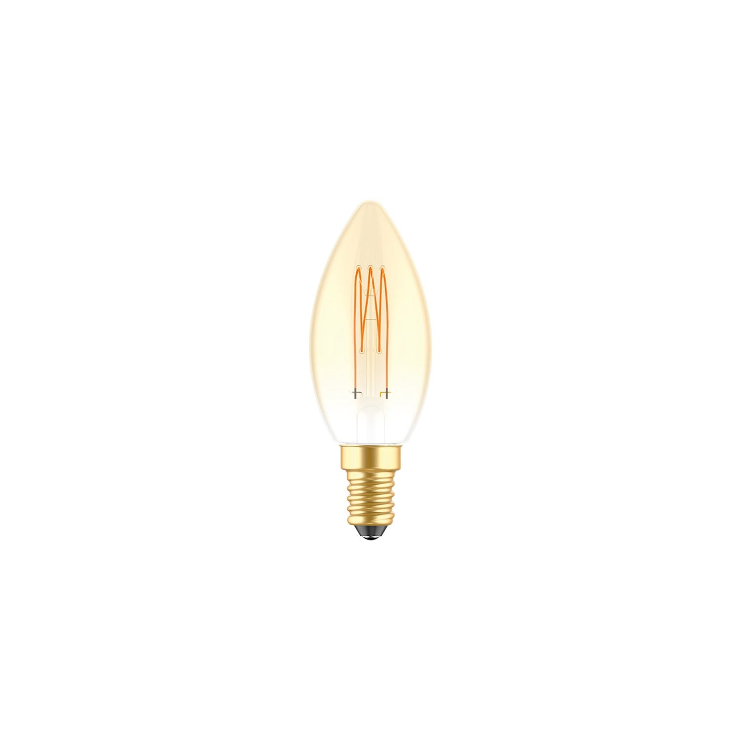 Lampadina LED Dorata Carbon Line filamento verticale Candela C35 3,5W 300Lm E14 2700K Dimmerabile - C51