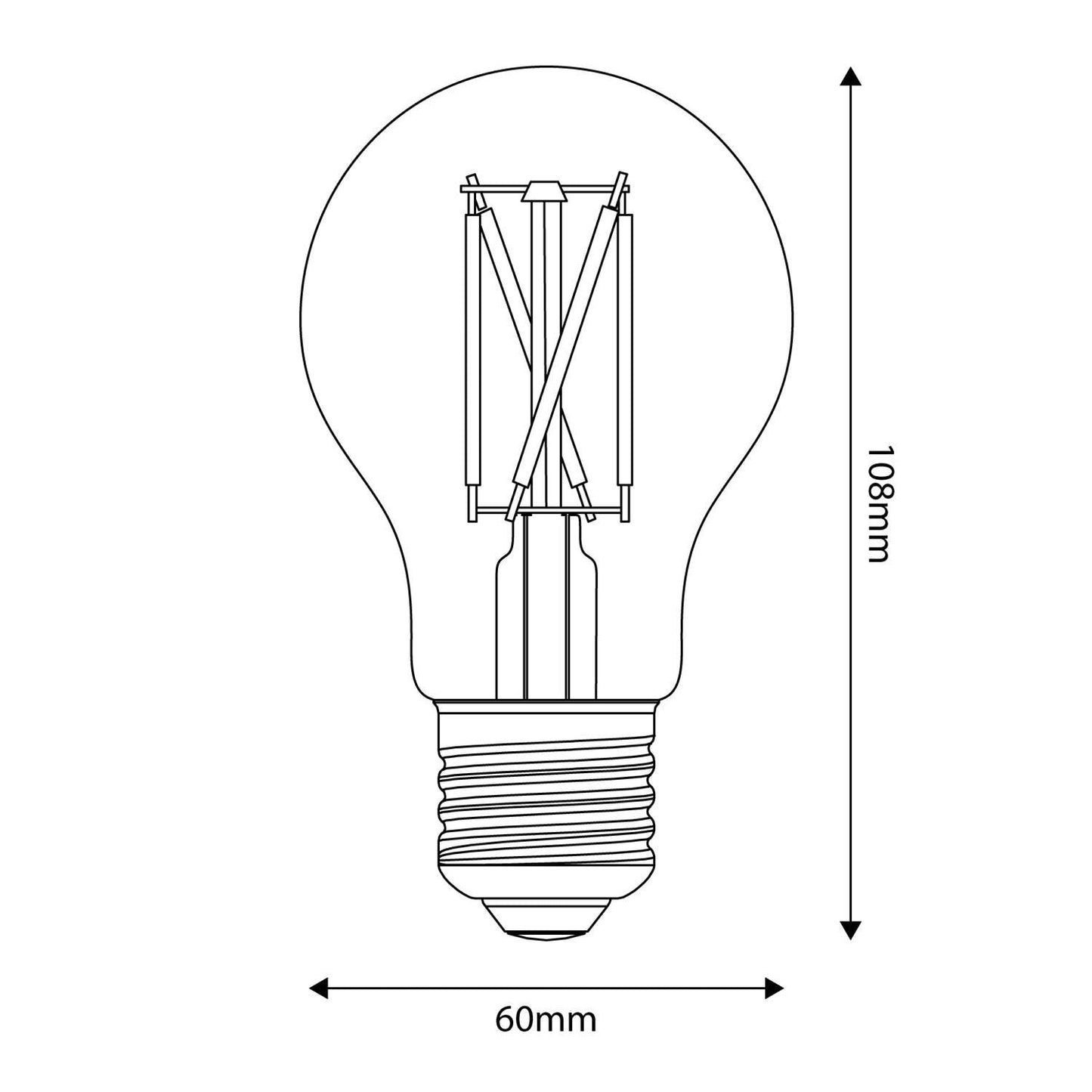 Lampadina LED Effetto Porcellana CRI 95 A60 11W 1055Lm E27 2700K Dimmerabile - P07