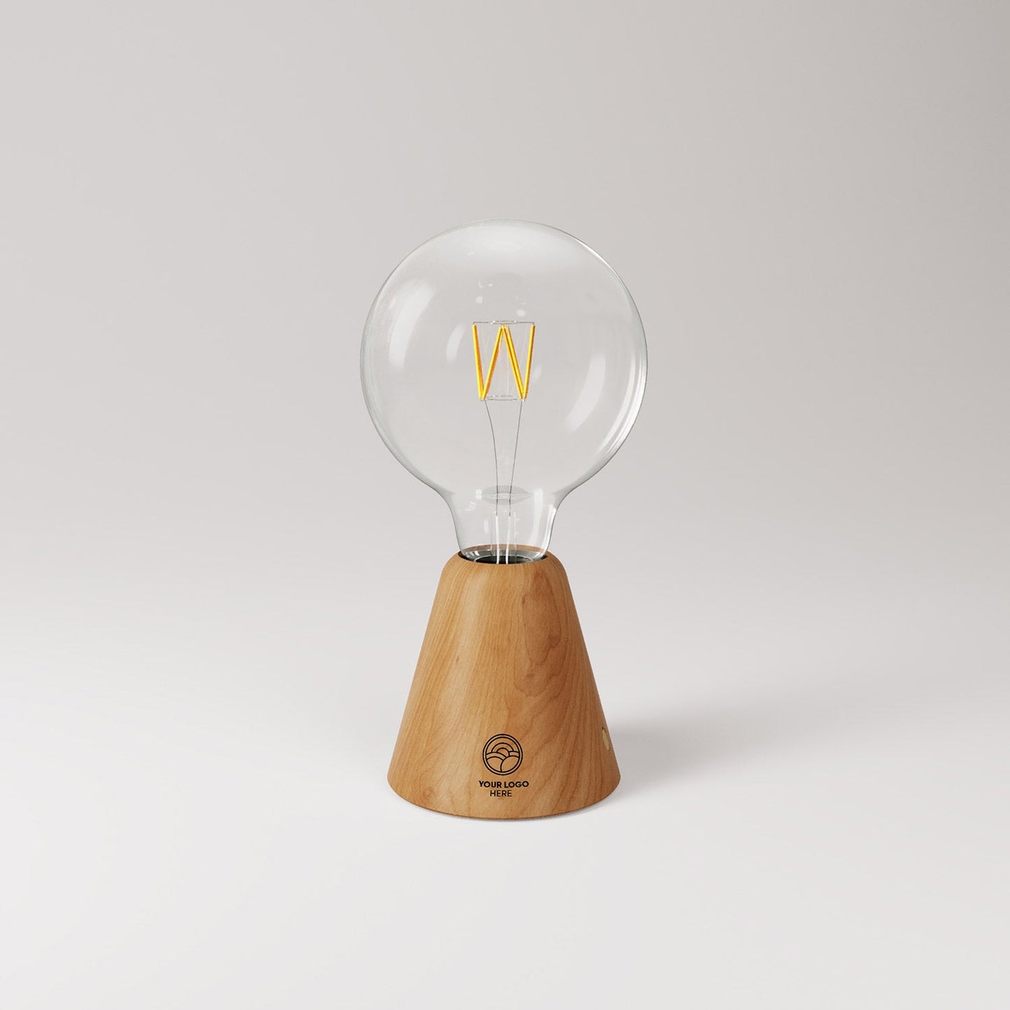 Lampada portatile ricaricabile Cabless01 con lampadina - personalizzabile (min 20 pezzi) - Neutro verniciato