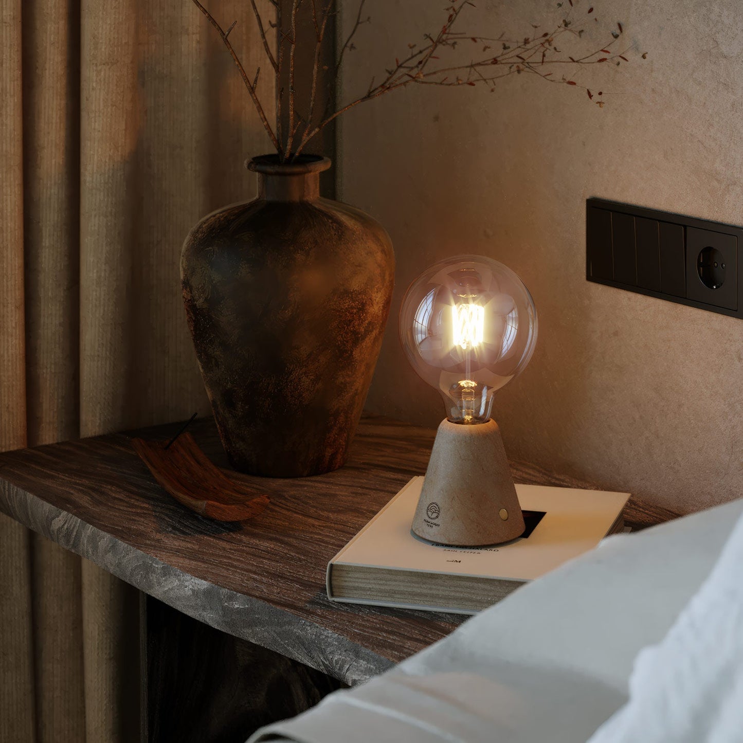 Lampada portatile ricaricabile Cabless01 con lampadina - personalizzabile (min 20 pezzi) - Neutro