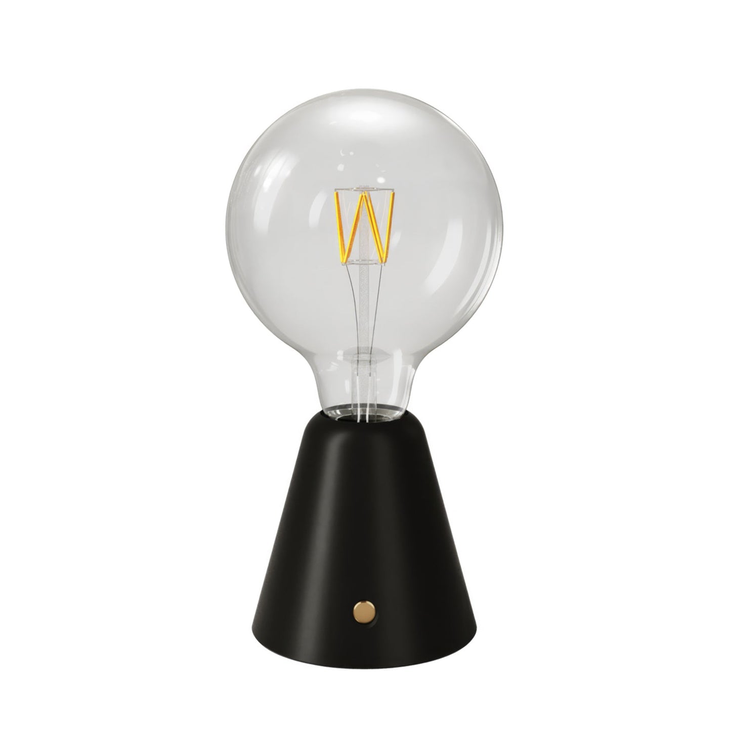 Lampada portatile ricaricabile Cabless01 con lampadina globo G125 - Nero