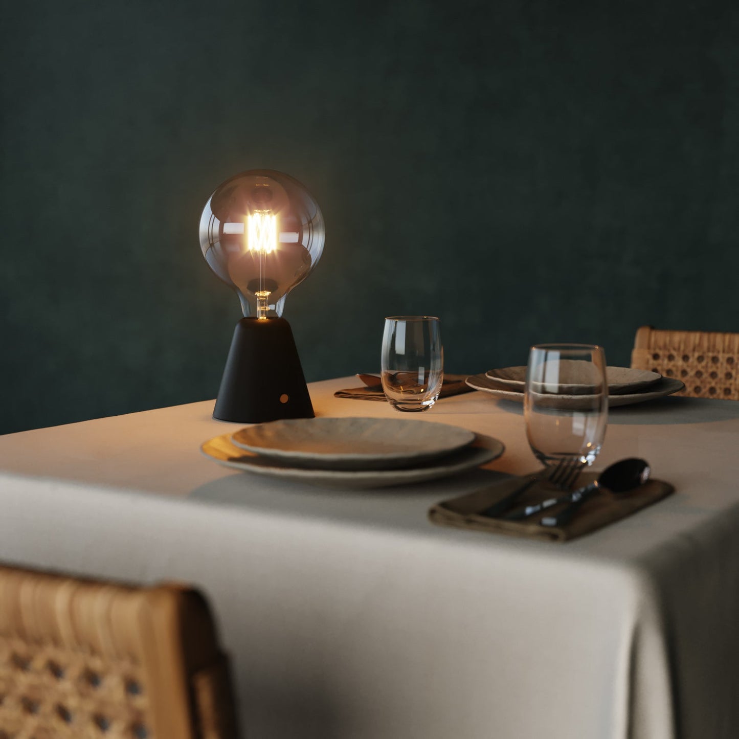 Base per lampada portatile ricaricabile Cabless01 - Nero