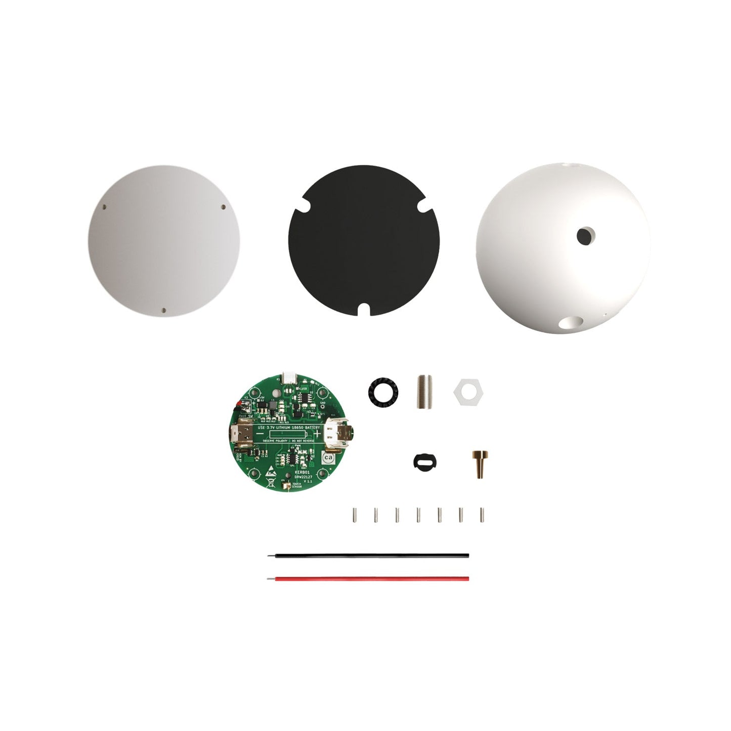 Kit supporto semisferico per lampade portatili a batteria - Bianco