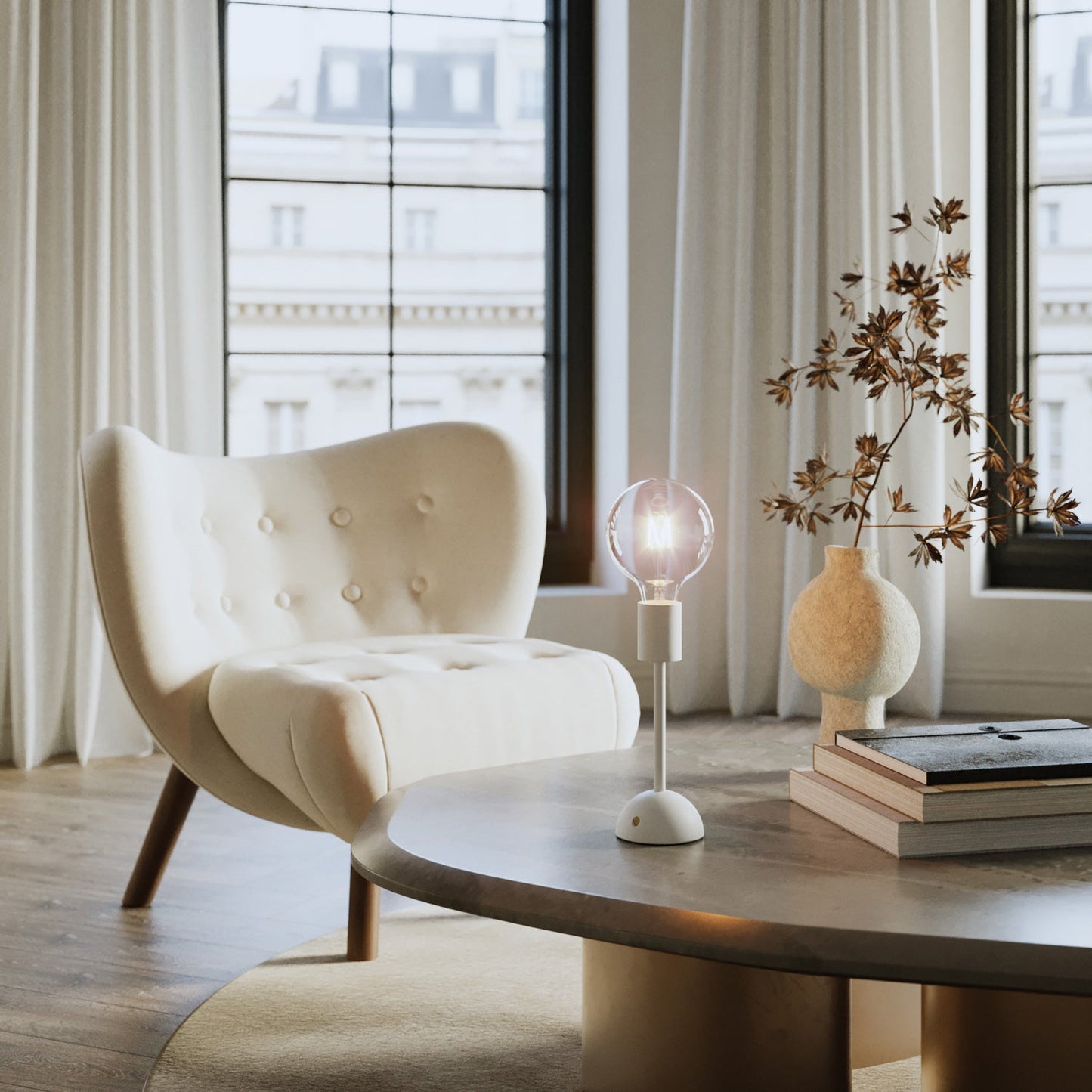 Base per lampada portatile e ricaricabile Cabless02 - Bianco