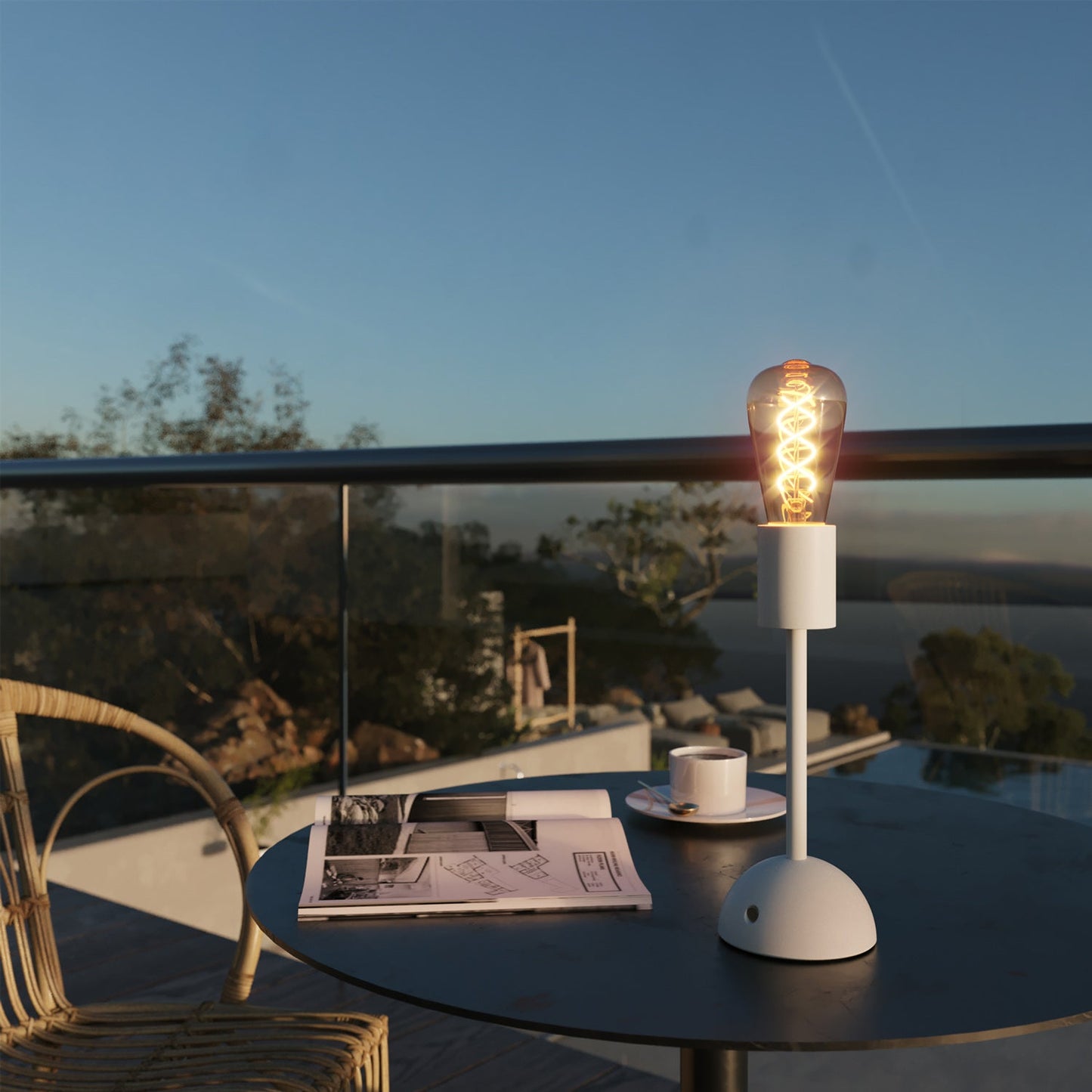 Base per lampada portatile e ricaricabile Cabless02 - Bianco