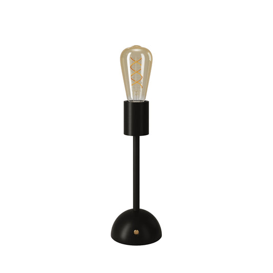 Lampada portatile e ricaricabile Cabless02 con lampadina Edison dorata - Nero