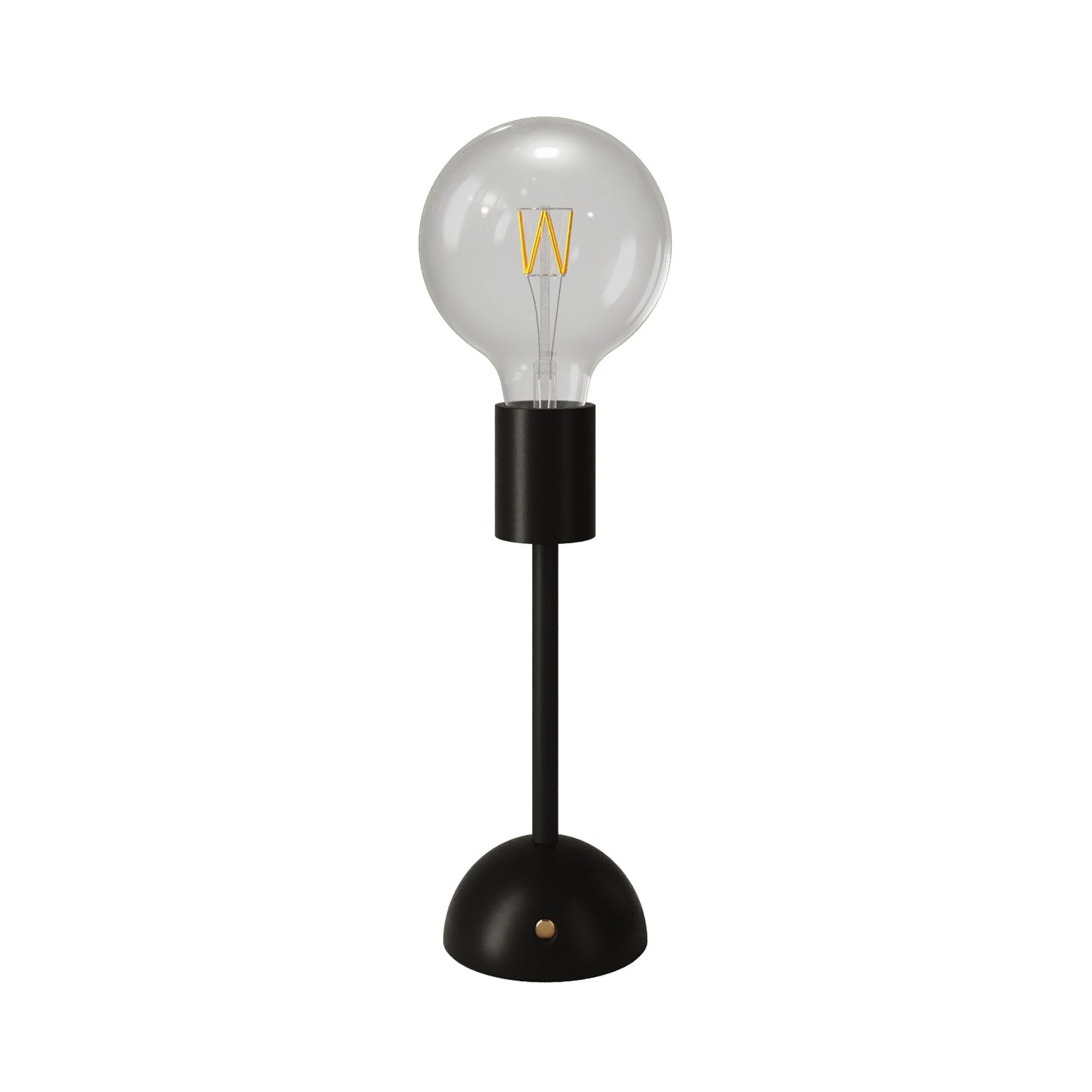 Lampada portatile e ricaricabile Cabless02 con lampadina globo G125 - Nero