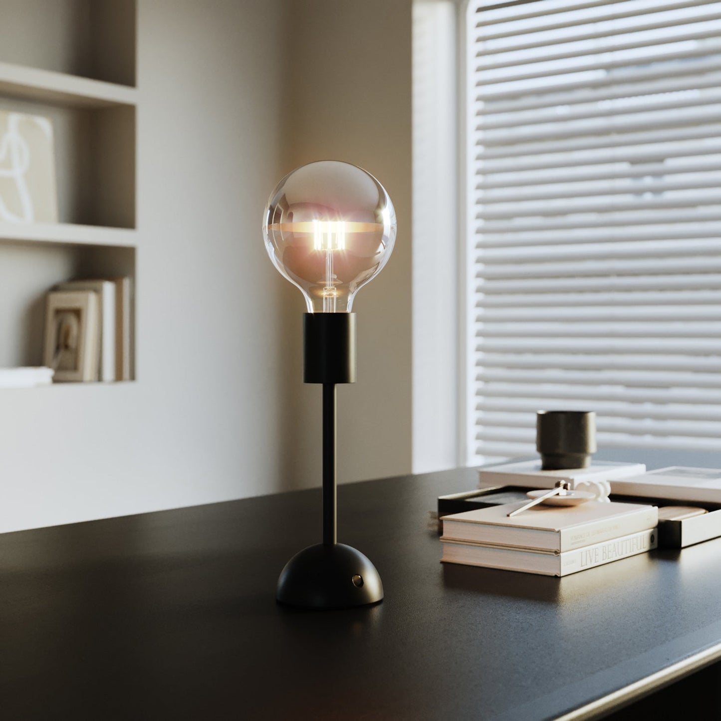 Base per lampada portatile e ricaricabile Cabless02 - Nero