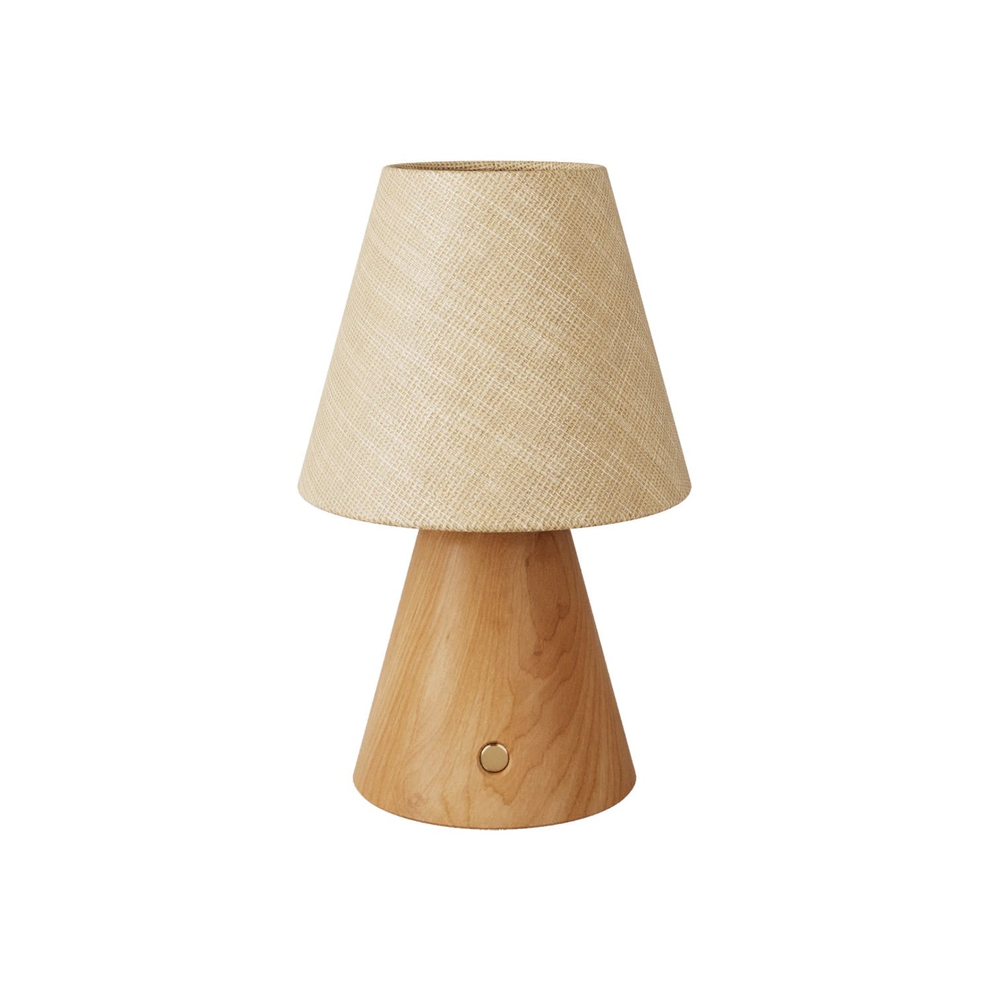 Lampada portatile ricaricabile Cabless11 con lampadina a goccia e paralume - Neutro verniciato