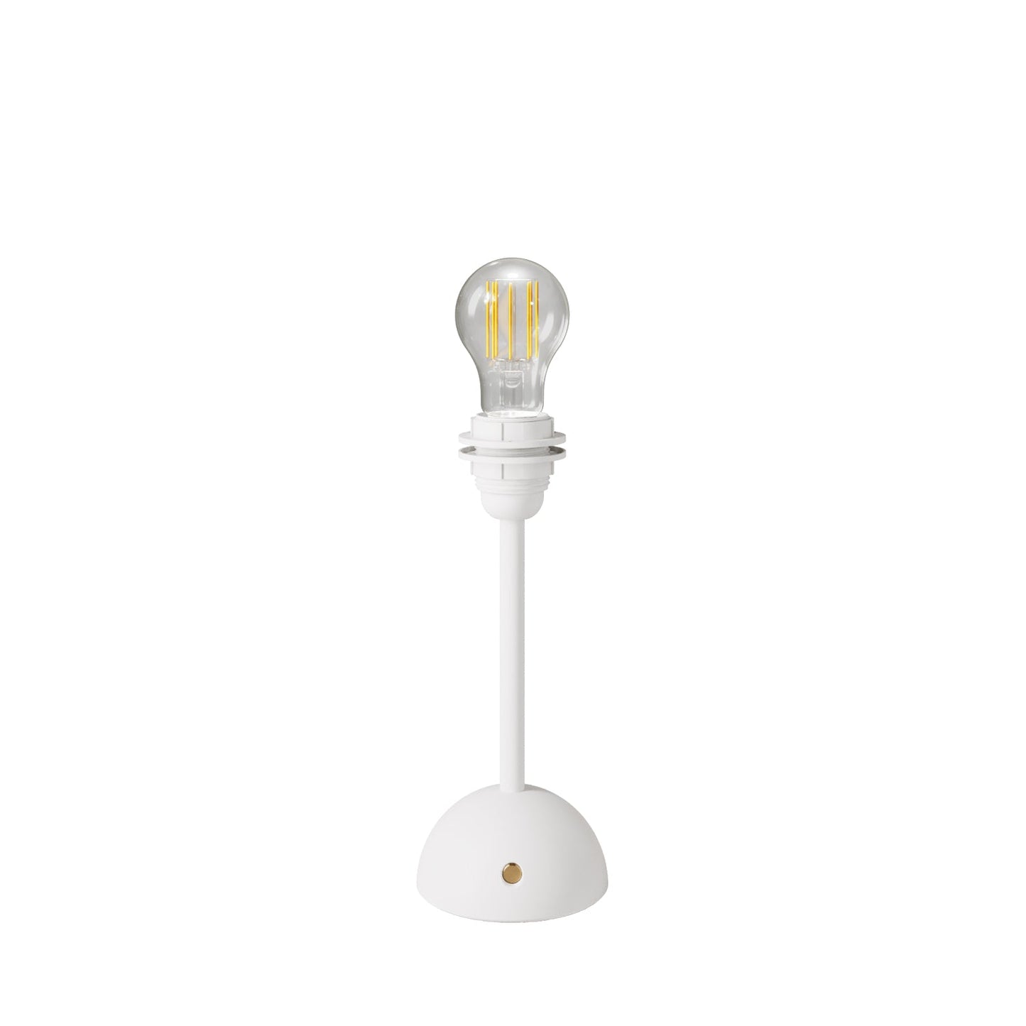 Lampada portatile e ricaricabile Cabless12 con lampadina a goccia e predisposizione per paralume - Bianco