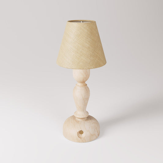 Lampada portatile ricaricabile Cabless14 con lampadina a goccia e paralume - Neutro