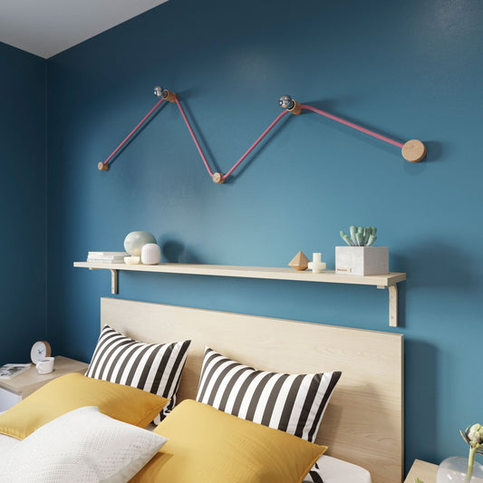Sistema Filé Wiggle Kit - con cavo CM16 di 3 m per catenaria e 5 componenti in legno per interni