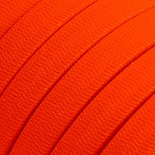 Cavo elettrico per catenaria rivestito in tessuto Arancione Fluo CF15