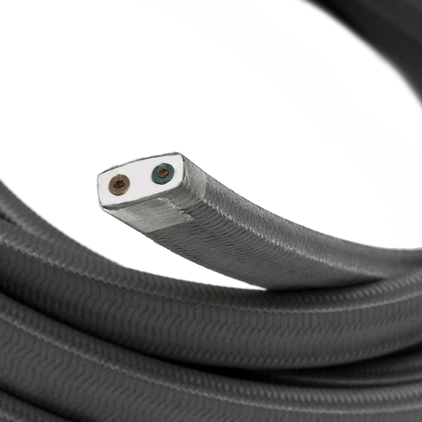 Cavo elettrico per catenaria rivestito in tessuto Grigio CM03