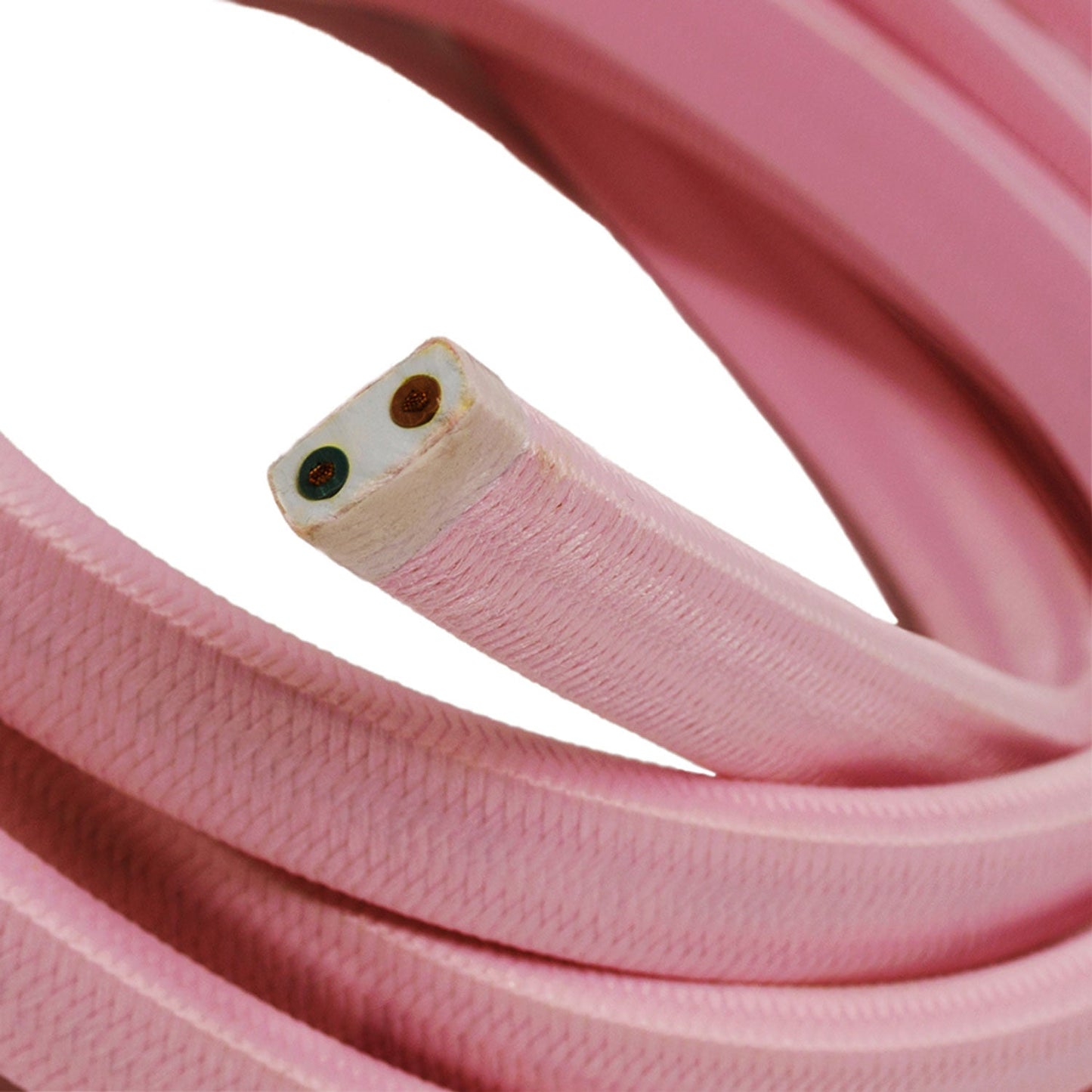 Cavo elettrico per catenaria rivestito in tessuto Rosa Baby CM16