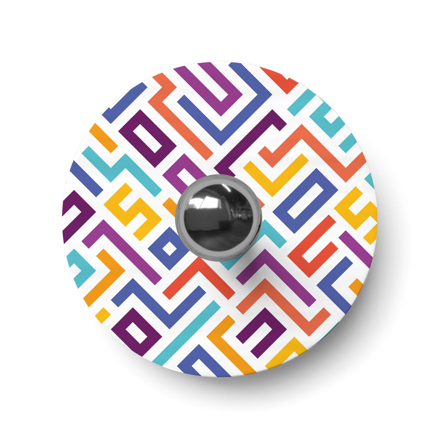 Paralume mini piatto Ellepì con disegni geometrici 'Kaleidoscope' Geometria 2, diametro 24 cm - Made in Italy