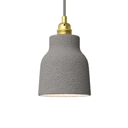 Paralume Vaso in ceramica, collezione Materia - Made in Italy - Effetto cemento