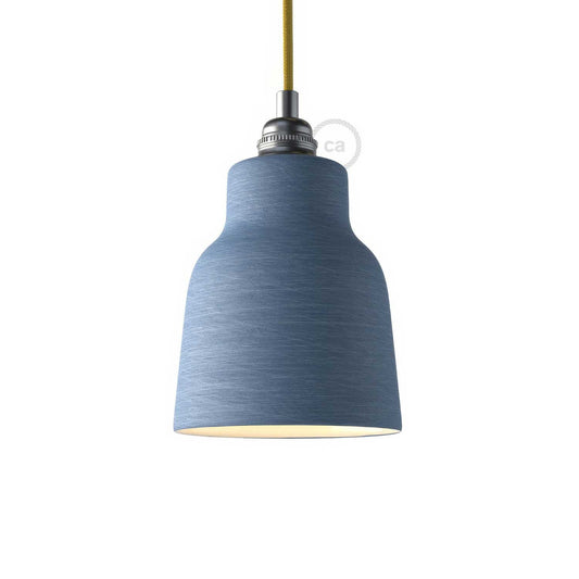 Paralume Vaso in ceramica, collezione Materia - Made in Italy - Avion striato
