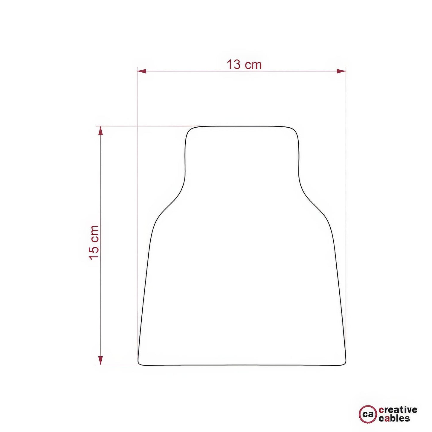 Paralume Vaso in ceramica, collezione Materia - Made in Italy - Corallo striato
