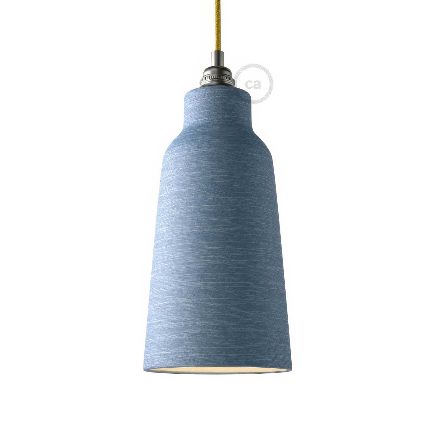Paralume Bottiglia in ceramica, collezione Materia - Made in Italy - Avion striato