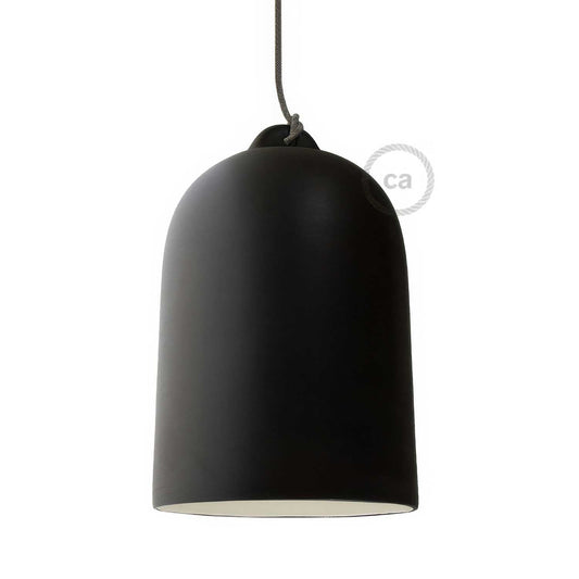 Campana, paralume XL in ceramica per sospensione - Made in Italy - Lavagna