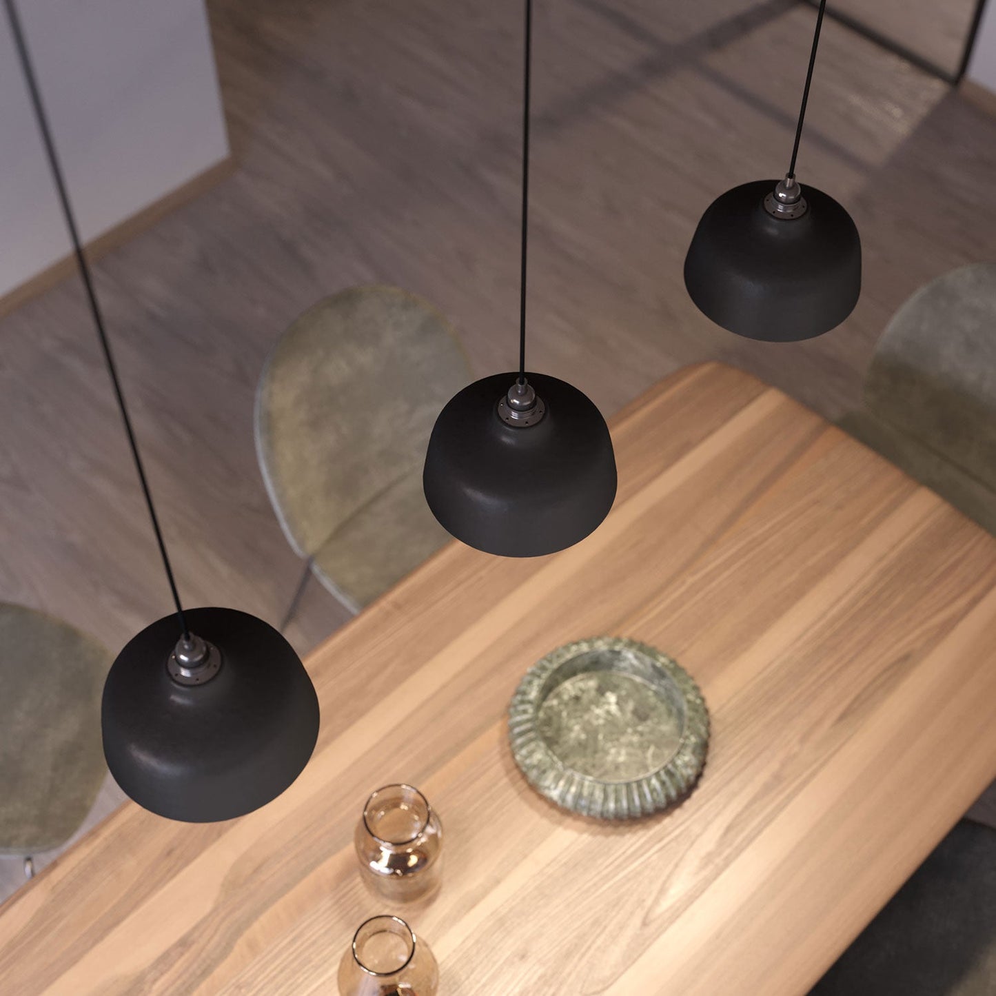 Paralume Coppa in ceramica, collezione Materia - Made in Italy - Lavagna