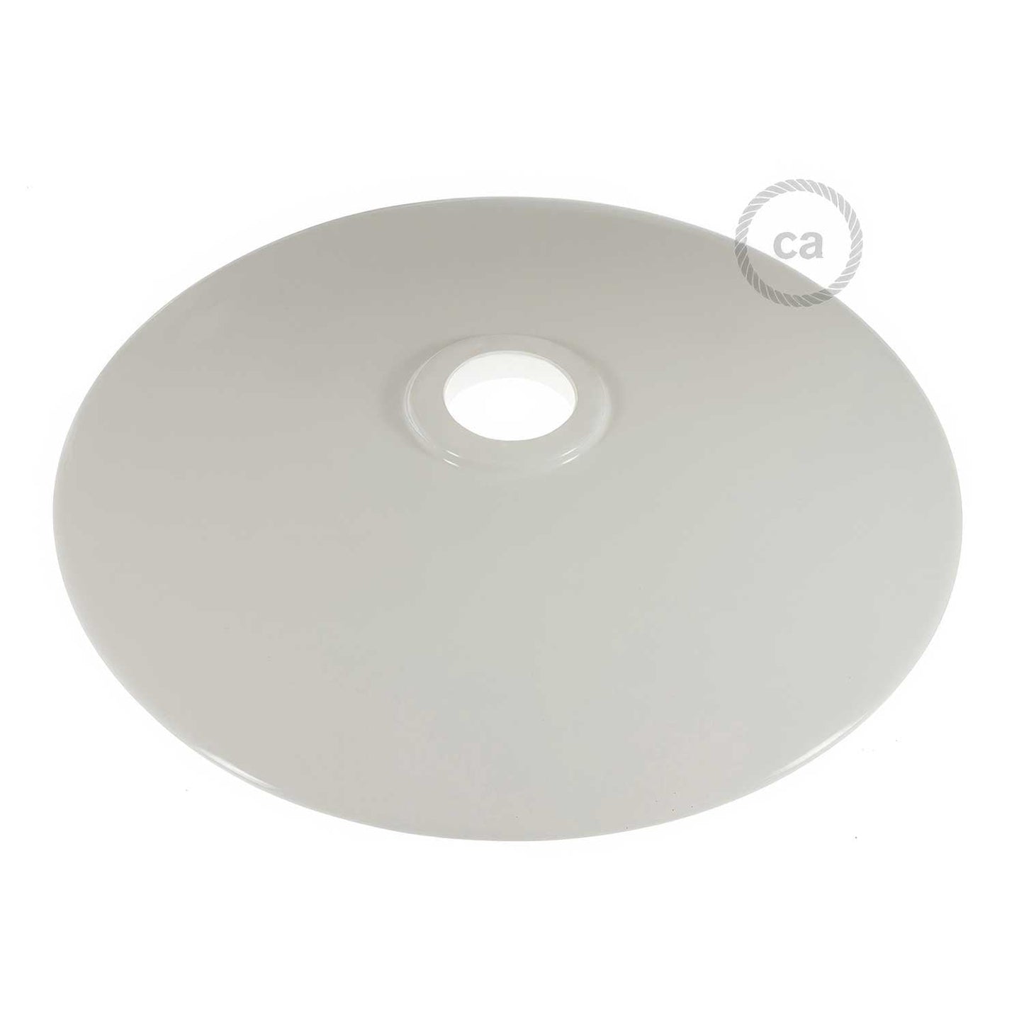 Paralume Piatto in ceramica per sospensione - Made in Italy - Bianco lucido