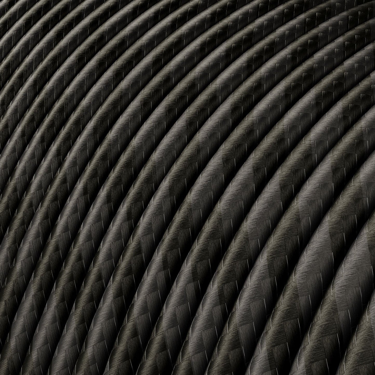 Extra Low Voltage power cable coated in silk effect fabric Vertigo Graphite Black ERM54