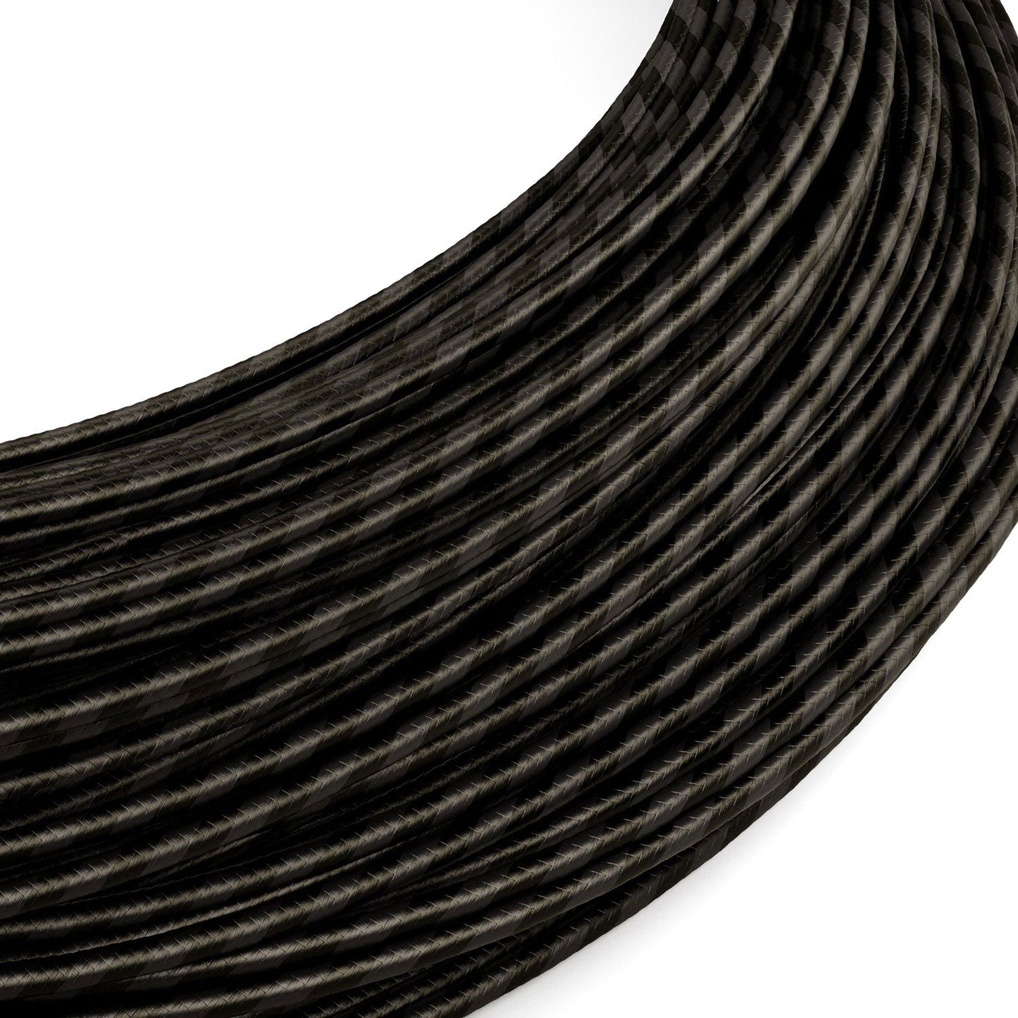 Extra Low Voltage power cable coated in silk effect fabric Vertigo Graphite Black ERM54