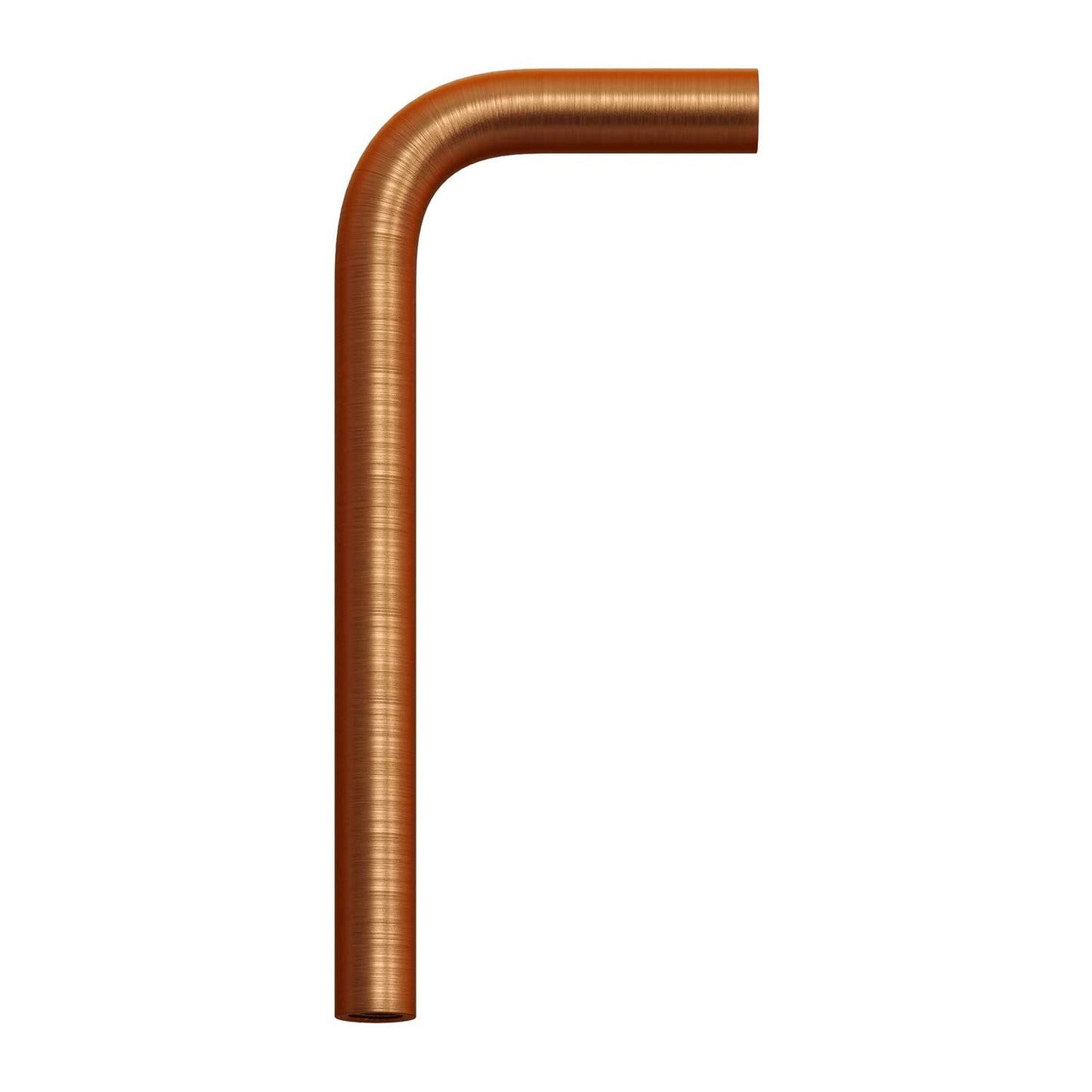 Tubo curvo di estensione 14 cm in metallo - Rame satinato